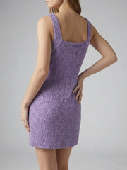 Sea Whisper Fully Beaded Pink Mini Dress