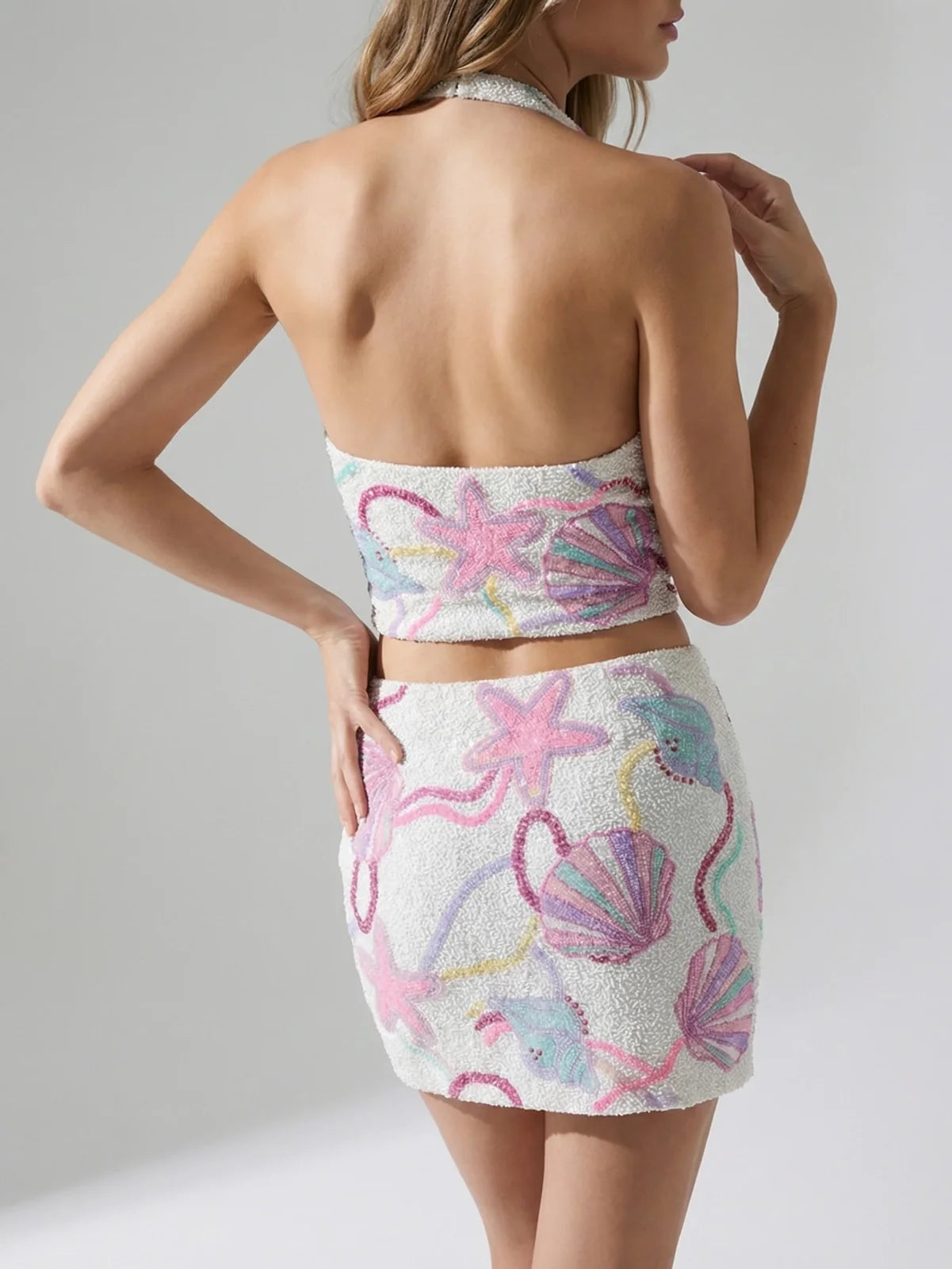 Oceanus Shell Wrap Top