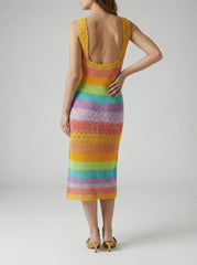 Rainbow Crochet Dress