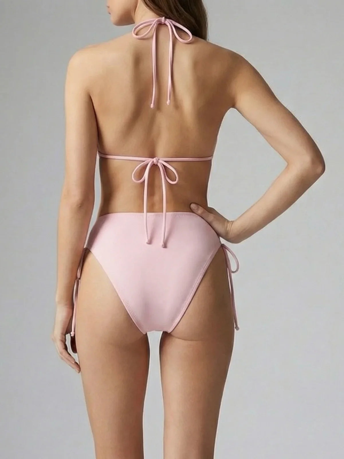 Rose Luxe Self-Tie Bikini Top