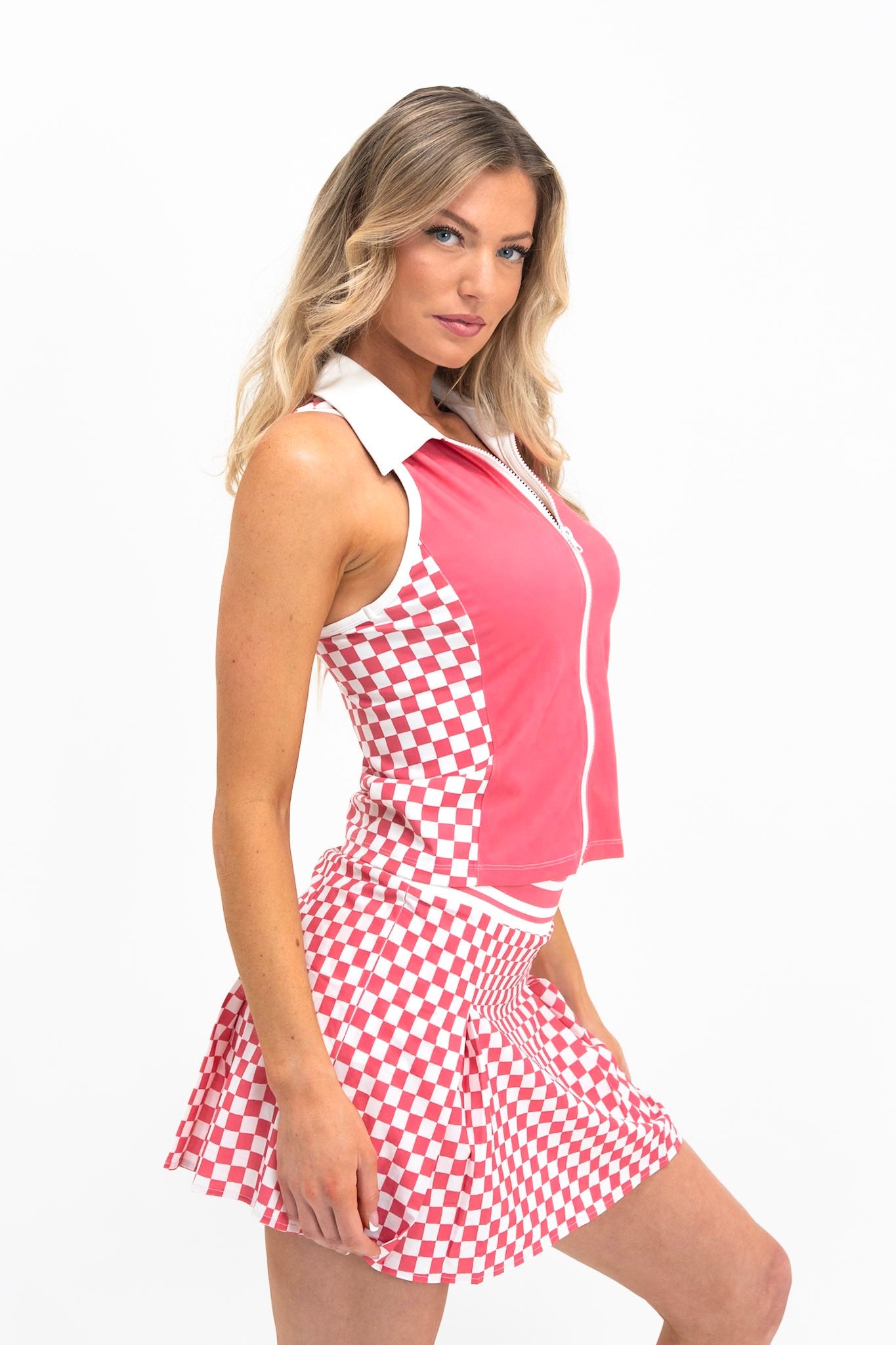 Clubhouse Check Polo | Pink