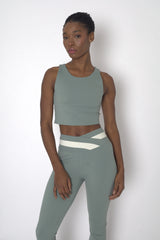 YOGAFLOW BACK WRAP CROPPED TOP DUO SOFT SAGE