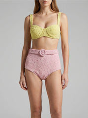 Heidi Hand Beaded Bikini Bottom in Pink
