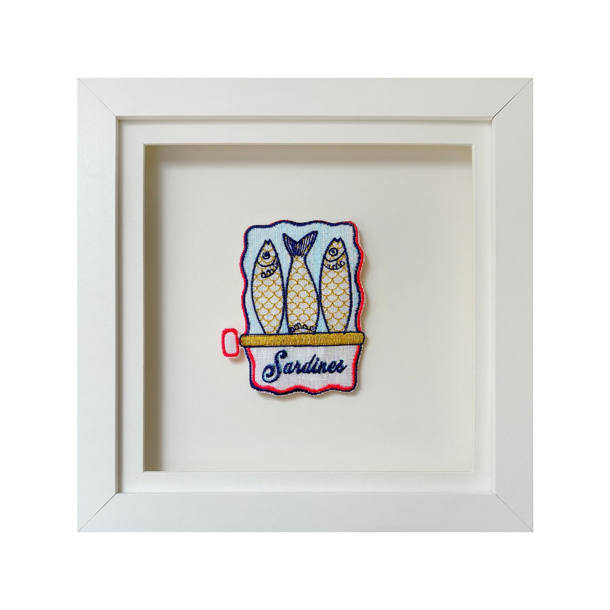Sardines Embroidered Artwork