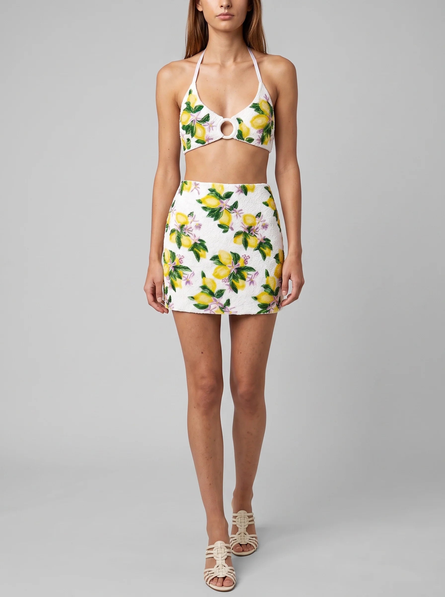 Lemon Blossom Bikini Co-Ord Skirt