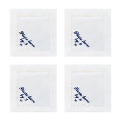 Please Leave by 9 Cocktail Napins Navy | Set of 4