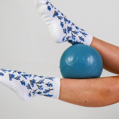 Melisoles Bluebells Blue Floral Grip Socks