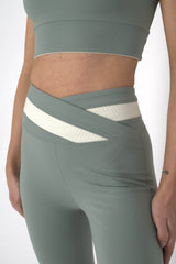 YOGAFLOW WRAP WAIST LEGGINGS DUO SOFT SAGE