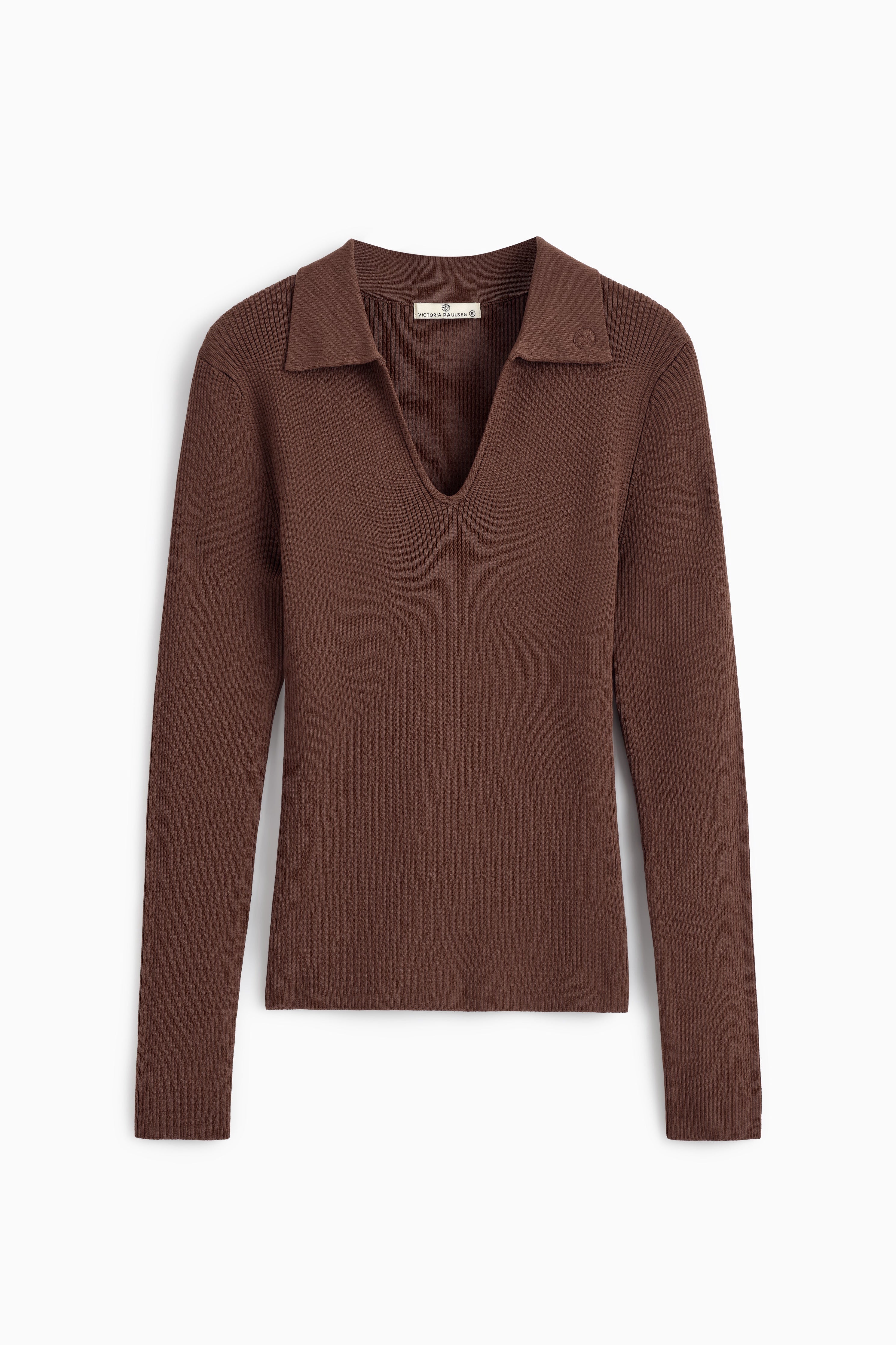 Samantha Long Sleeve Knit Polo