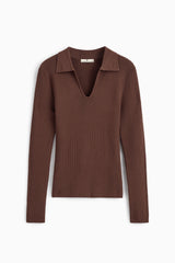 Samantha Long Sleeve Knit Polo
