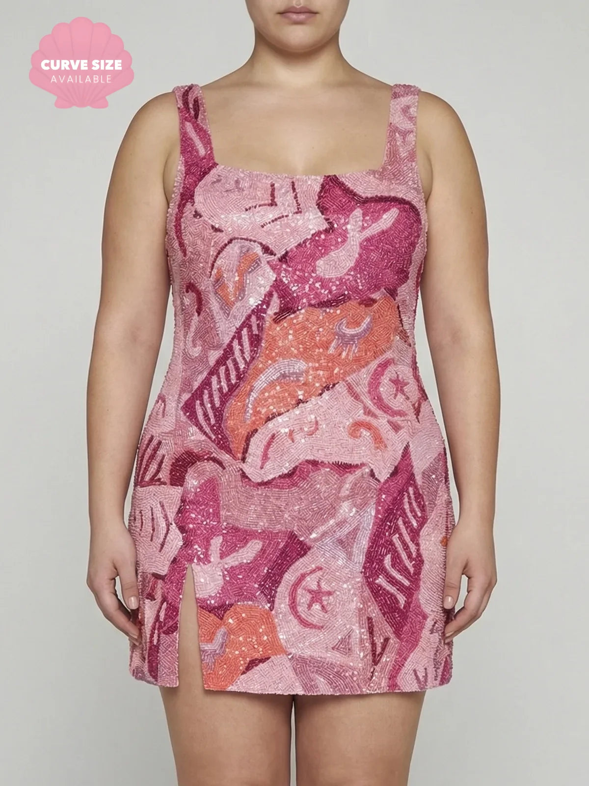 Boston Vibrant Hand-Beaded Pink Dress