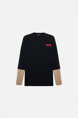 Daydreamers Printed T-Shirt With Acid Wash Sleeves