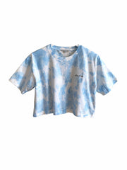 Tie-Dye Sky Blue Cropped Tee