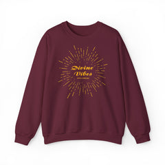 Divine Vibes Crewneck Sweatshirt — Radiant Spiritual Graphic
