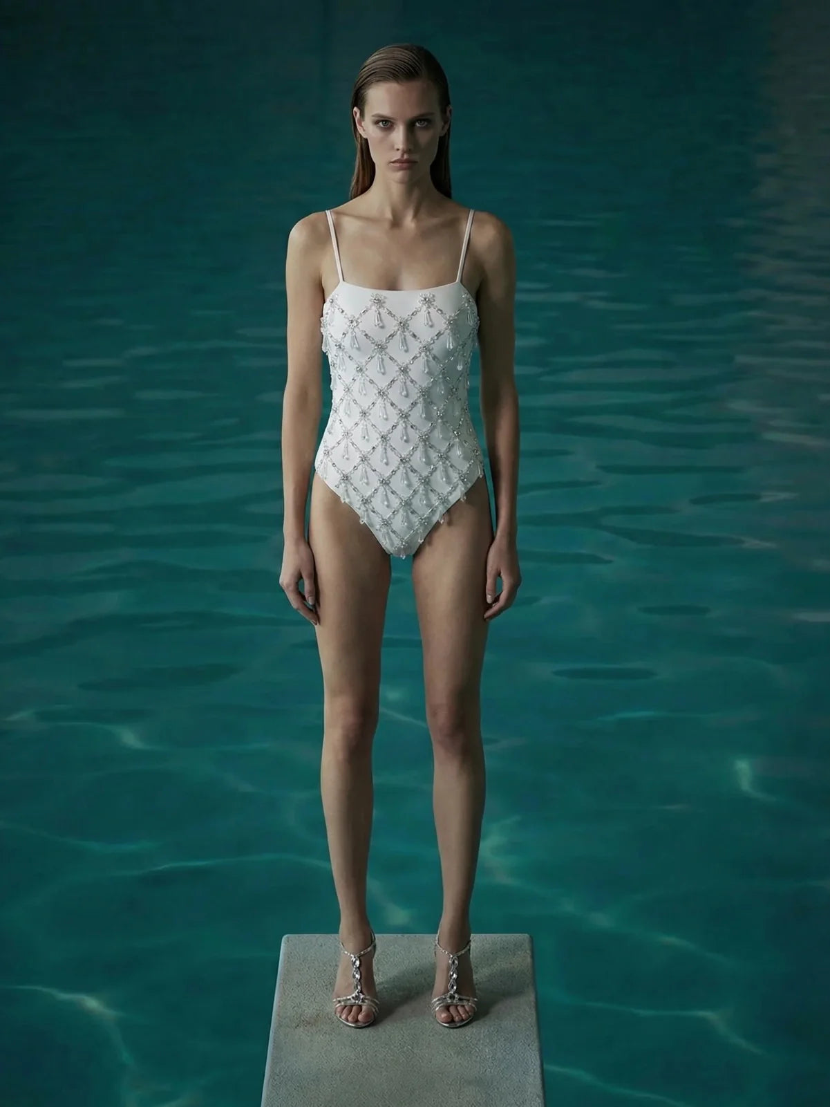 Calliope Thin Straps One Piece Swimsuit