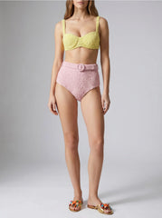 Heidi Hand Beaded Bikini Bottom in Pink