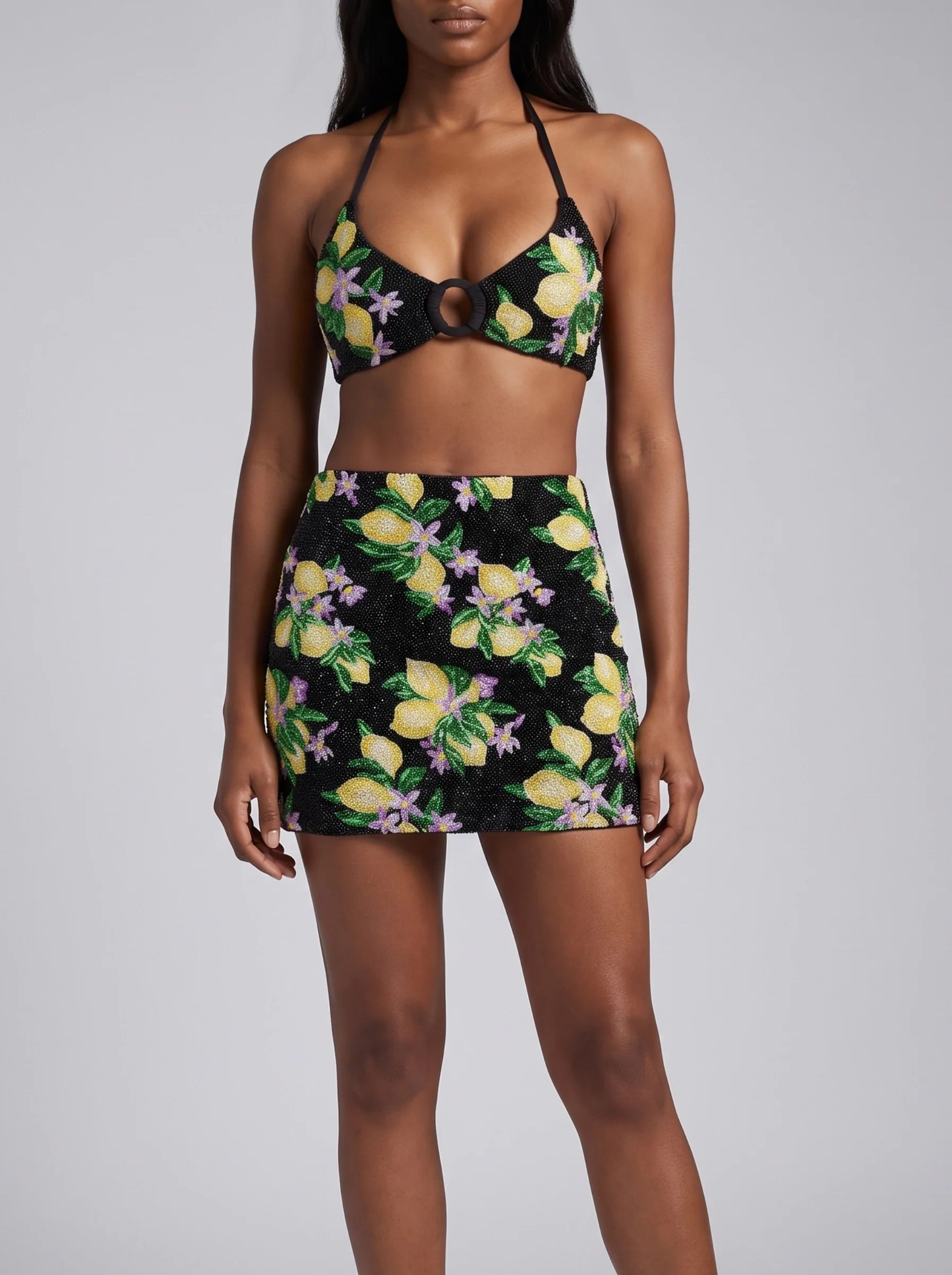 Lemon Blossom Bikini Co-Ord Skirt