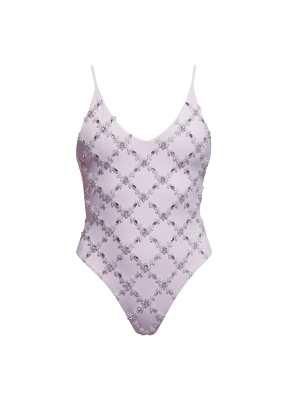 Rose Elegant High Cut Leg Swimsuit in Pink