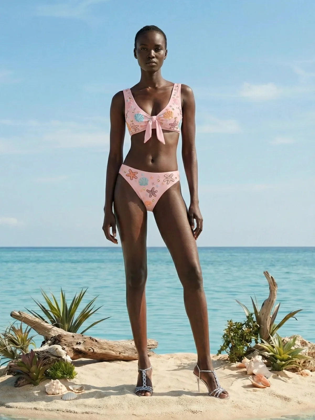 Orla Tie in the Middle Bikini Bottom Pink