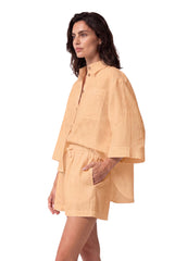 Peach Heavy Linen Shirt Perfect Days