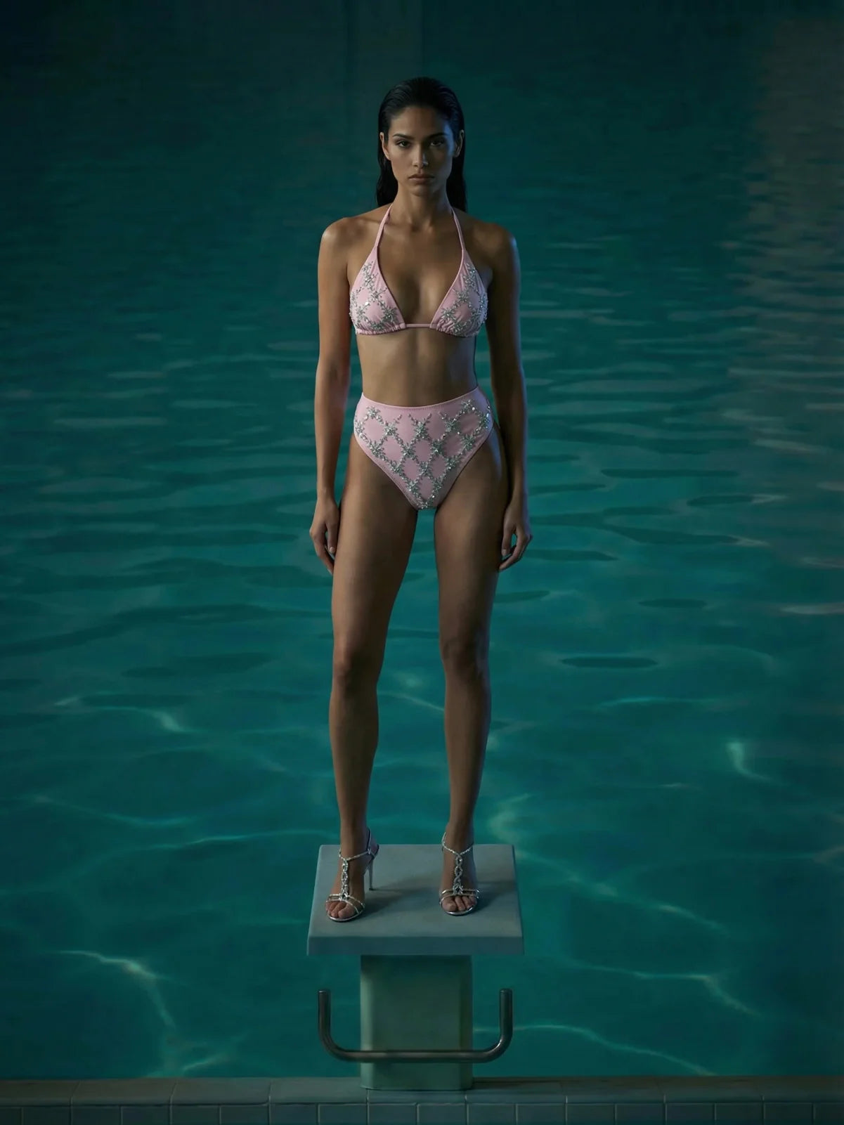 Rose Luxe Self-Tie Bikini Top