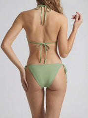 St. Barth Green Hand-Beaded Crystal Bikini Bottom