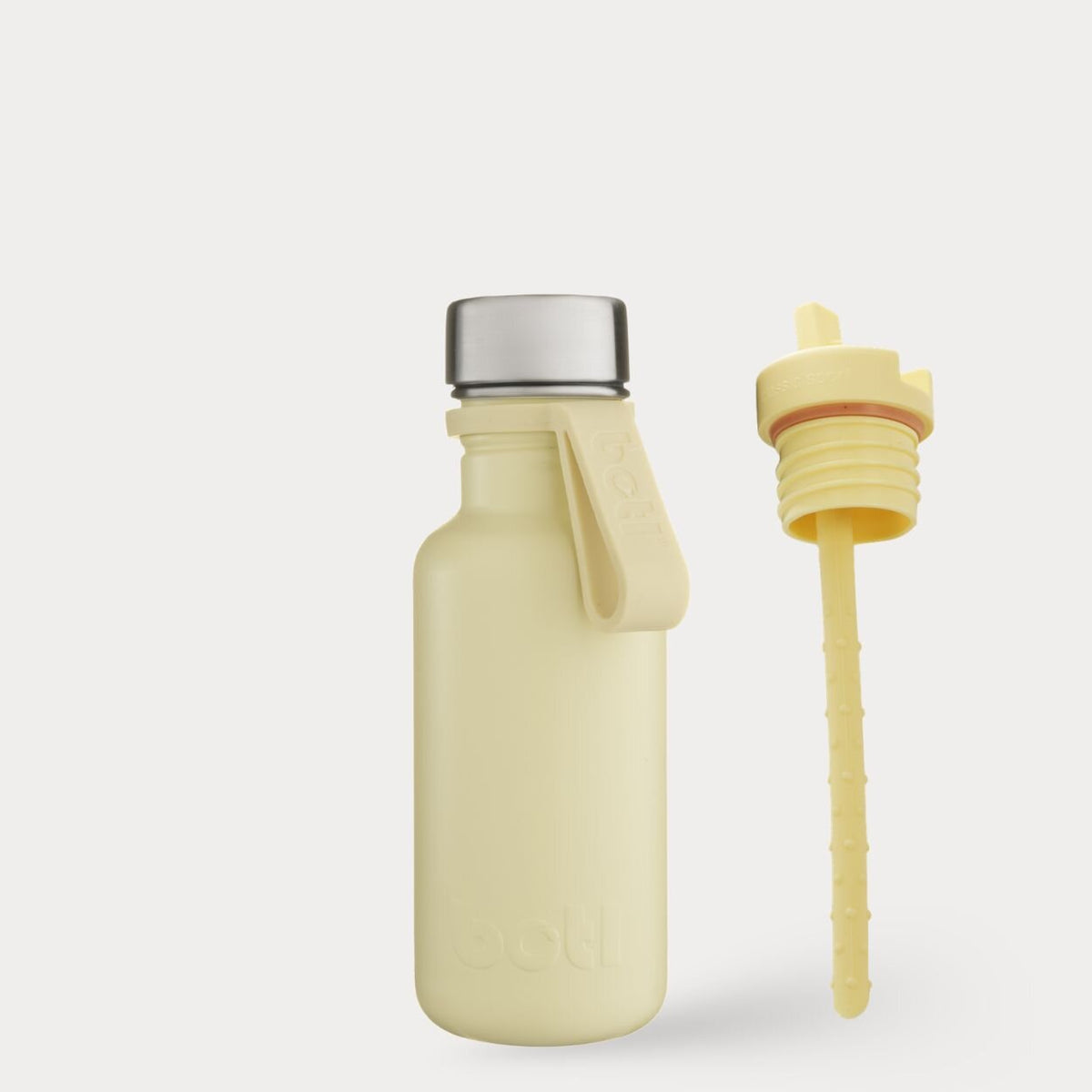 500ml Lightweight Stainless Steel Bottle - Non Insulated, 2 Caps | BOTL | Silk Yellow