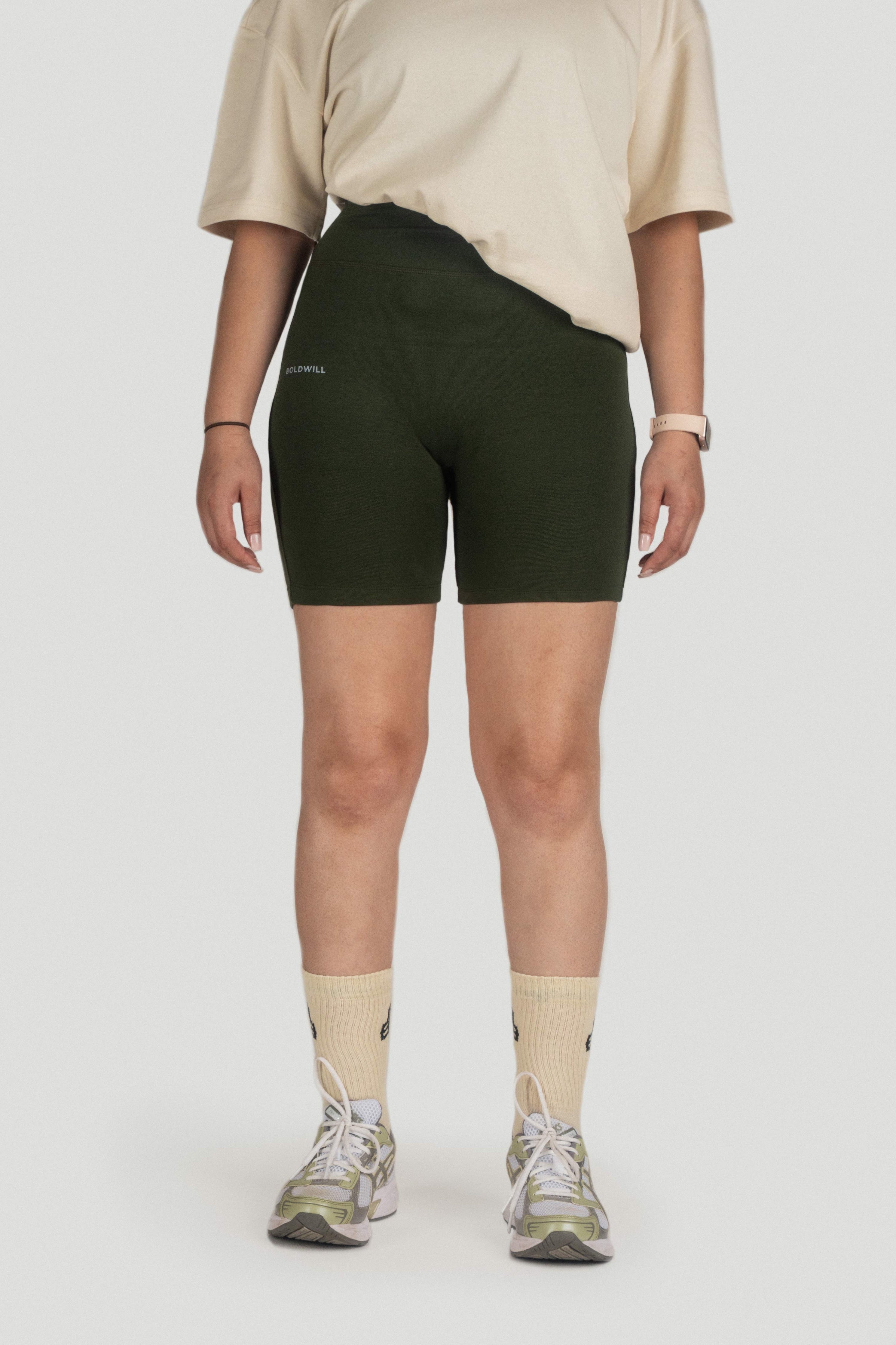 [PF84.Wood] Biker Shorts - Pine Green