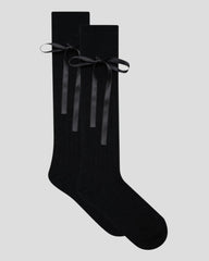 Prima Cotton With Satin Ribbon Socks