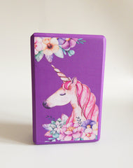 Children's Yoga Block Unicorn Purple