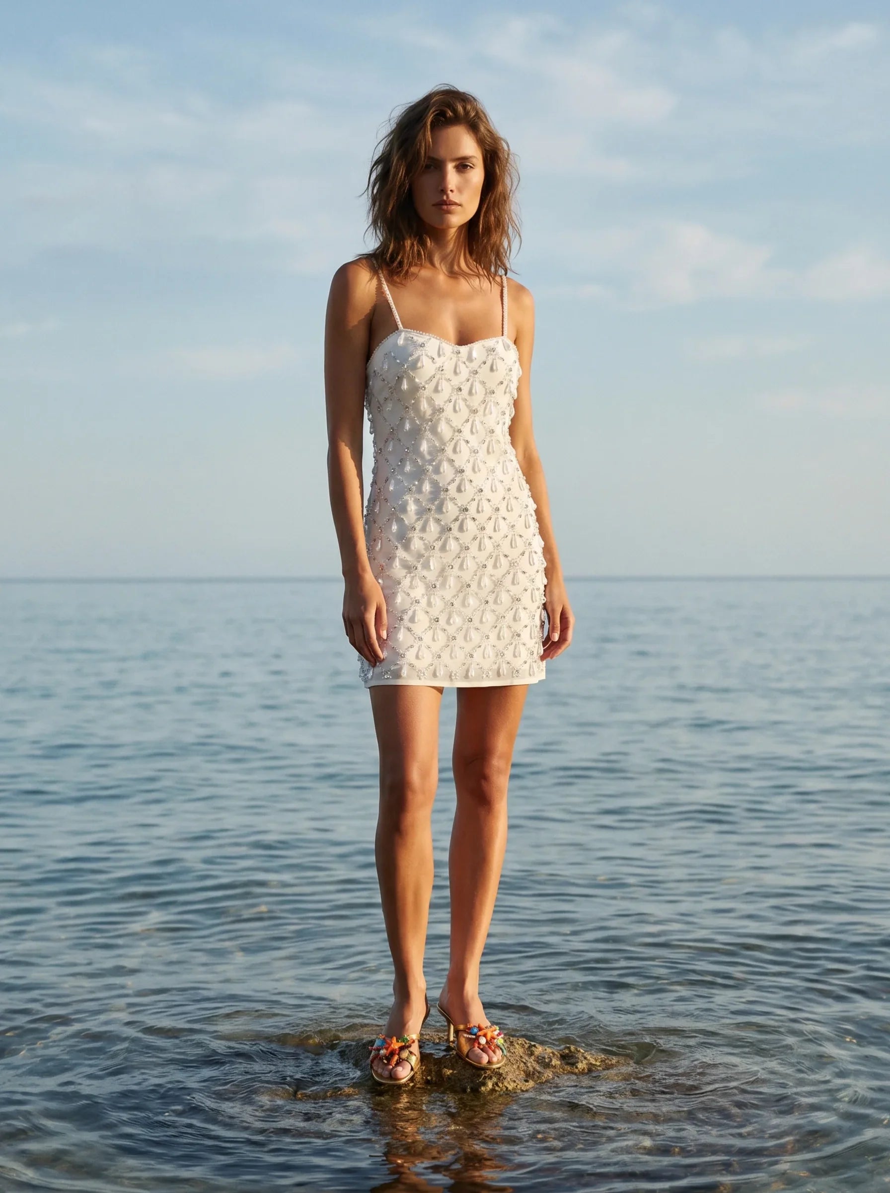 Arabella Hand Beaded Crystal Dress