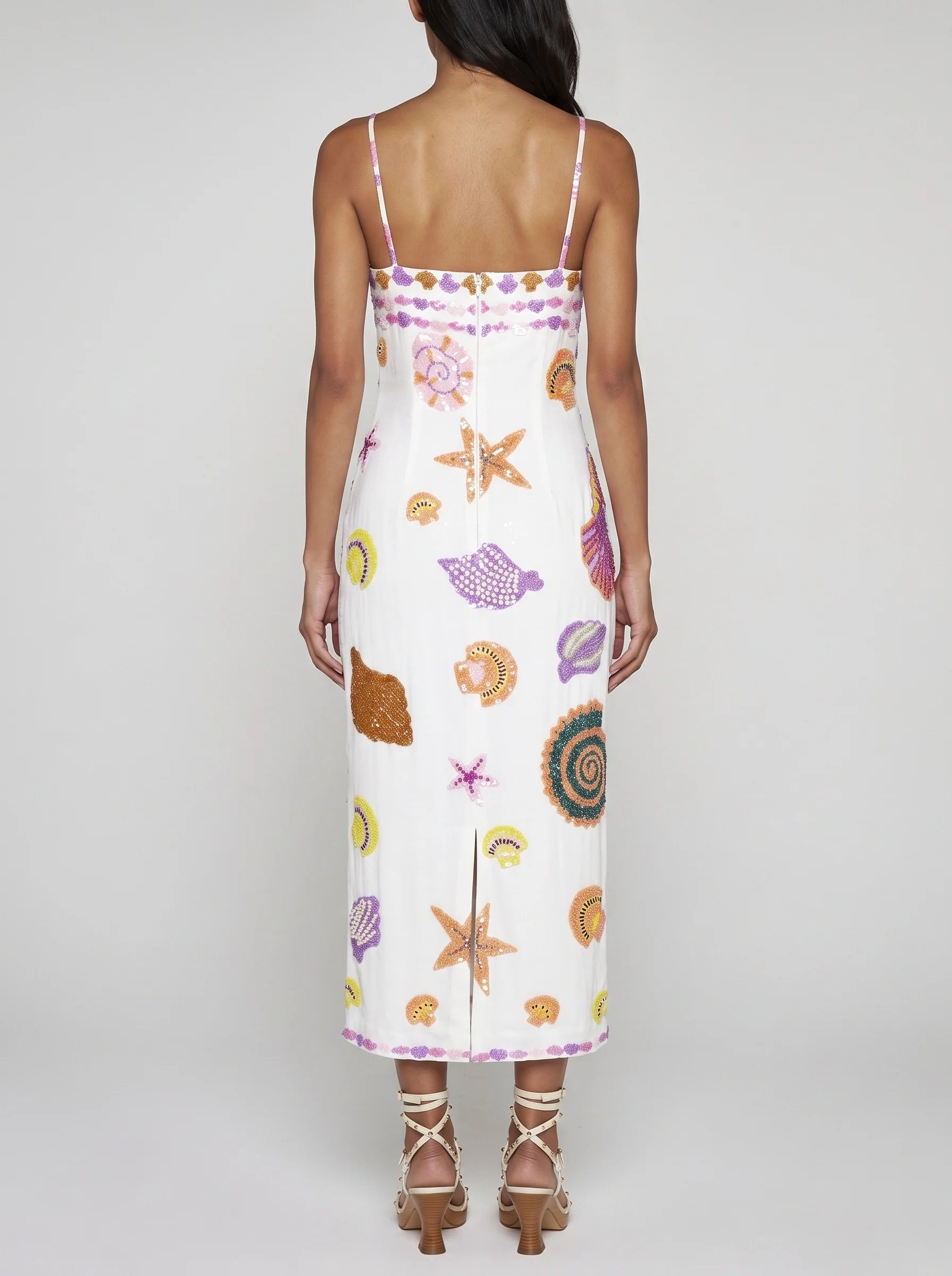New York Strapped Dress in White
