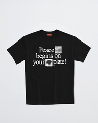 PEACE BEGINS on YOUR PLATE TEE