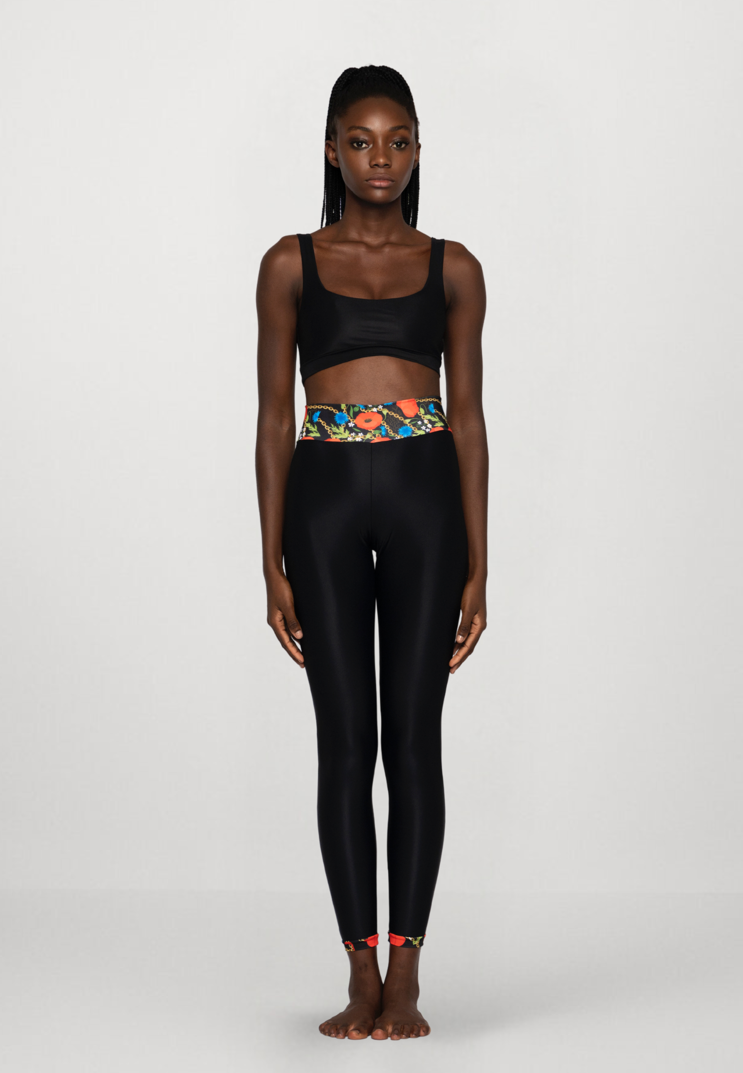 High-Waist Sculpt Leggings -  Luxe Poppies