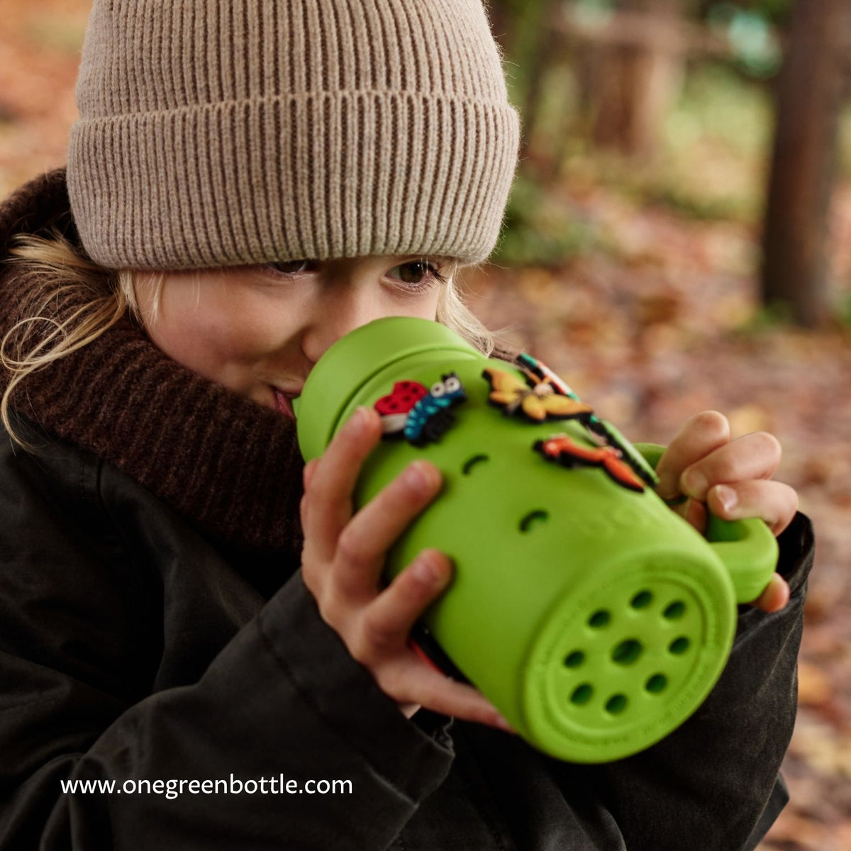 Personalised Gruffalo Green Epic Jug | 400ml Kids Water Bottle With Charms