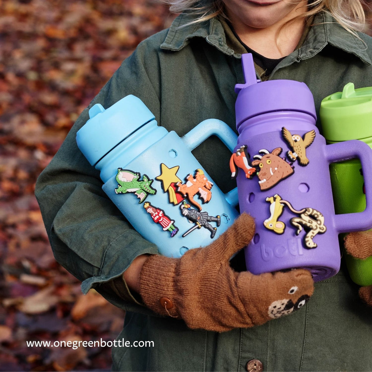 Personalised Zog Blue Kids Water Bottle | 400ml Epic Jug With Charms