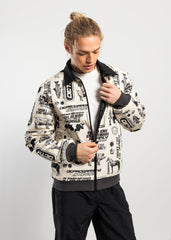 DETH Animal Print Bomber Jacket