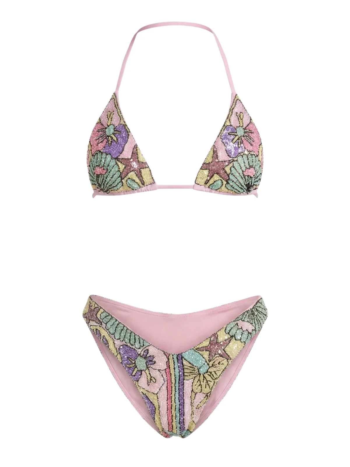 Talia Hand Embroidered Multi Colour Bikini Bottom