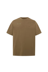 Oversized Tee With Emboss Detail - Covert Green
