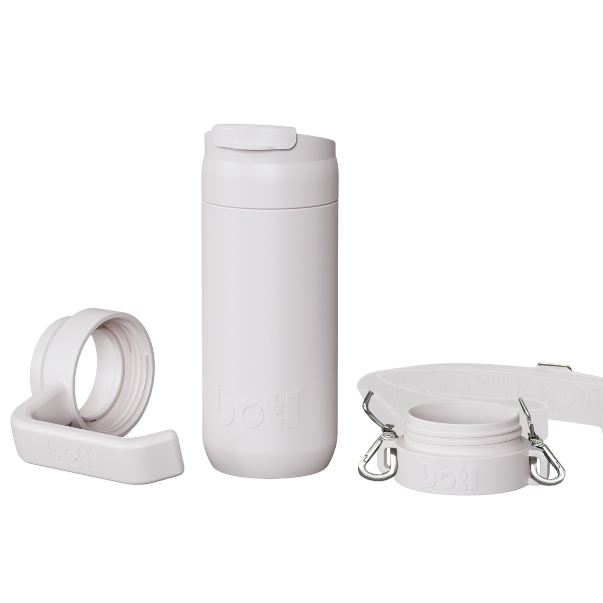 Insulated Travel Mug 400ml Leakproof Coffee Cup Stainless Steel BPA-Free | White | BOTL
