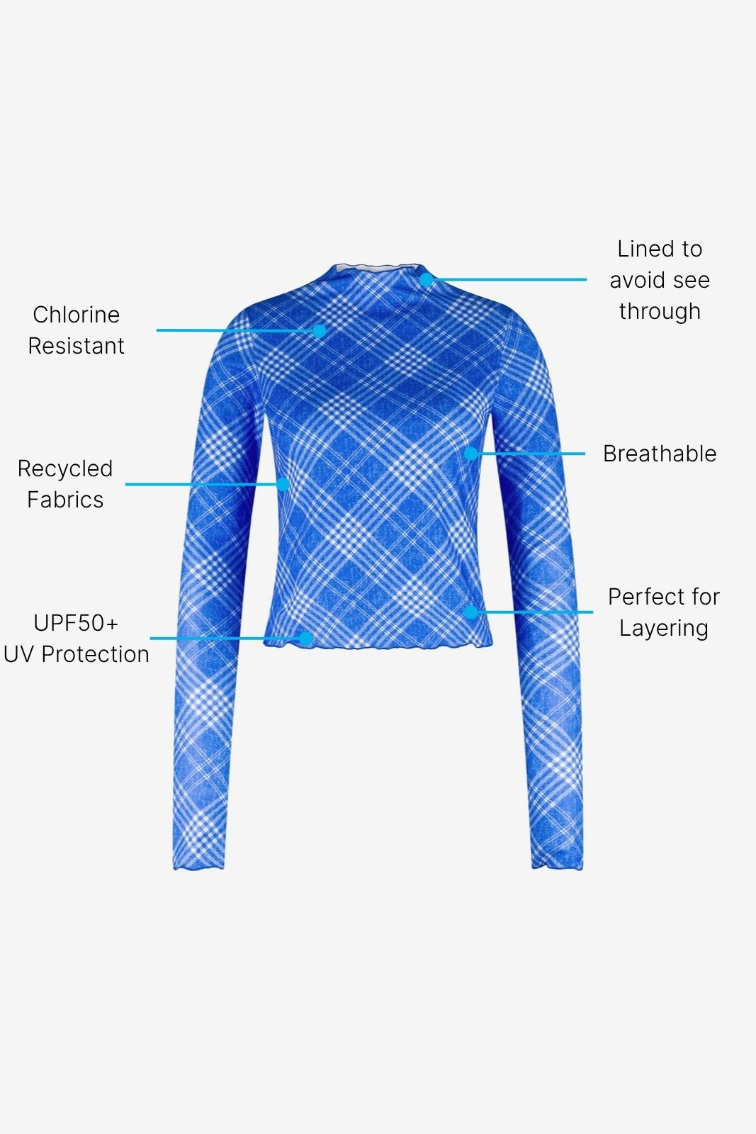 Rash Guard ― Blue Check
