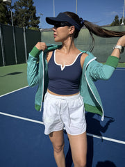 Blue & Green Zip Up Hoodie