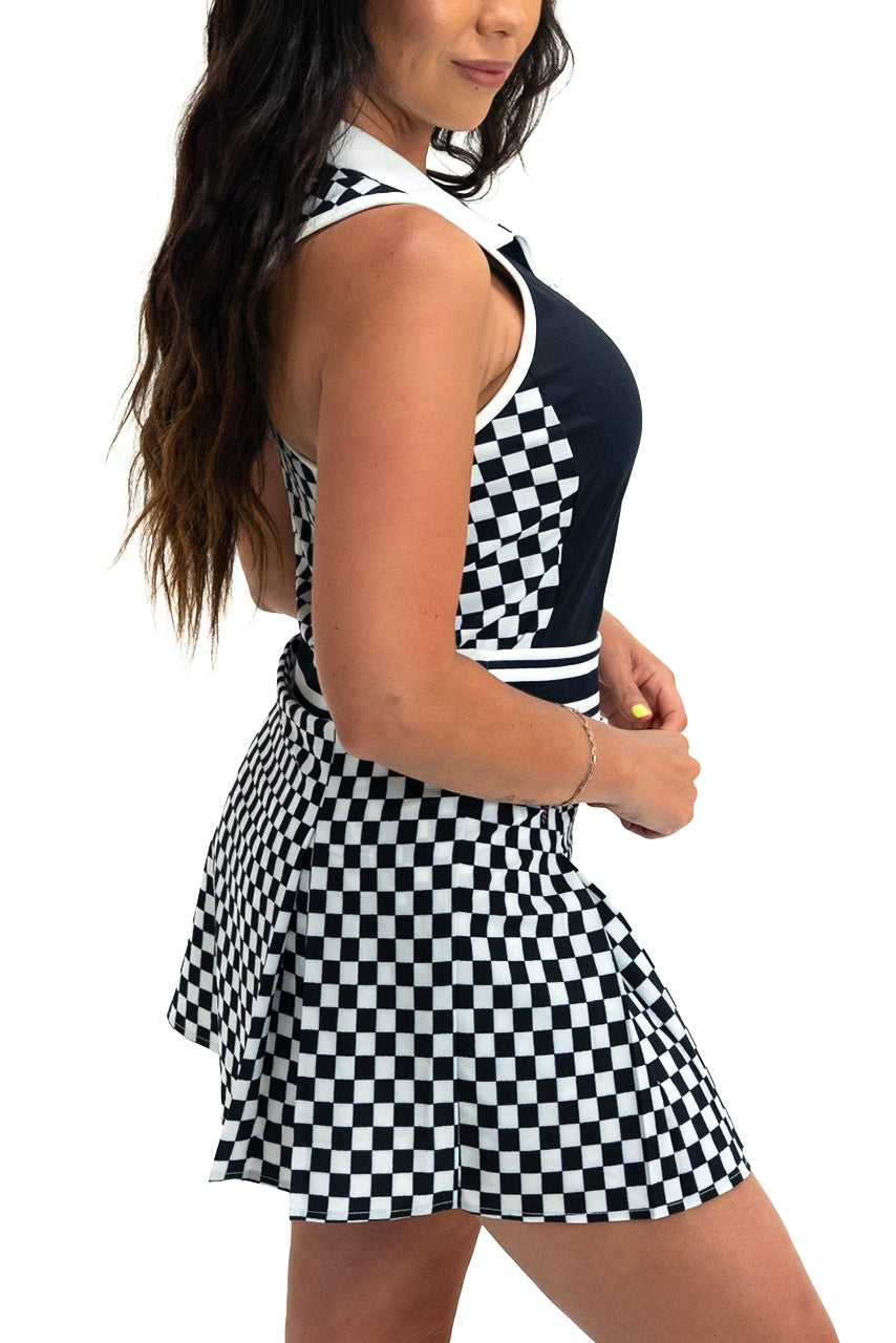Clubhouse Check Skirt | Black
