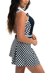 Clubhouse Check Skirt | Black