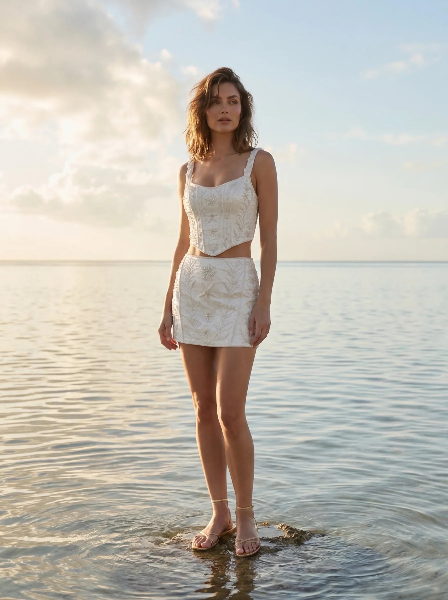 White Starfish Co-Ord Skirt