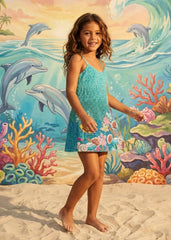 Oceanus | Disney Kids Neptune Dress in Blue