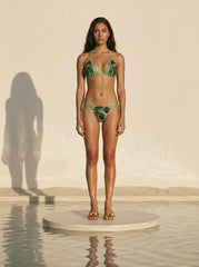 St. Barth Green Hand-Beaded Crystal Bikini Bottom
