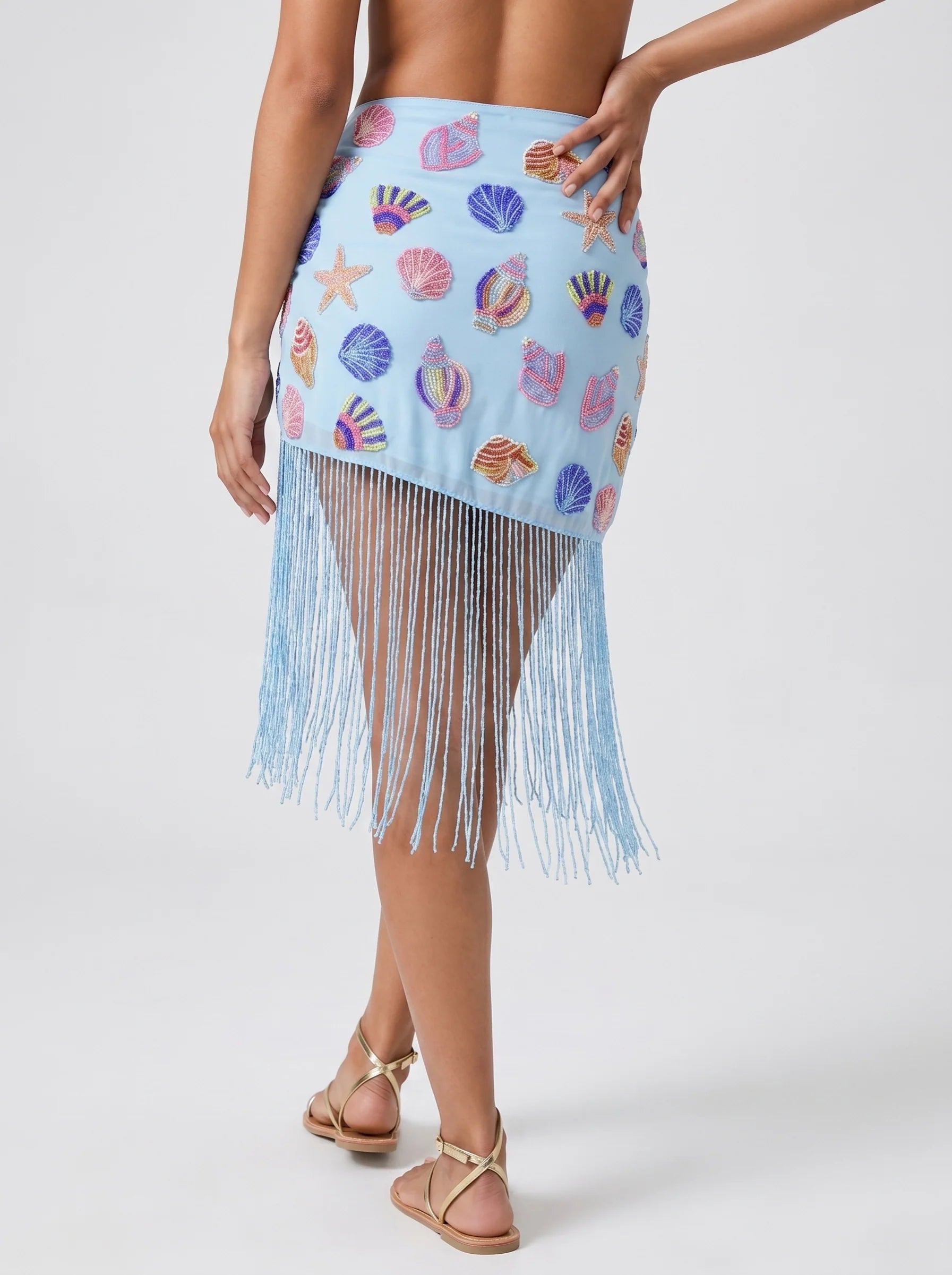 Oceanic Multi Colour Tasseled Sarong