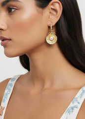 Sea Shell Pearl Earrings