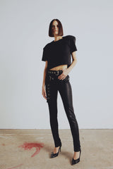 YOUR *ITCH SHOULDER PADDED T-SHIRT - JET BLACK